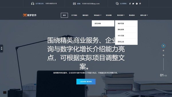 精英商业服务网站模板